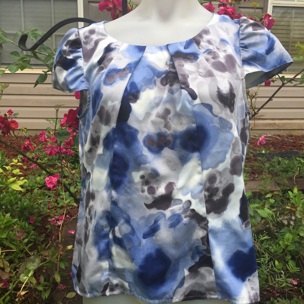 Ann Taylor Abstract Blouse Size 12
